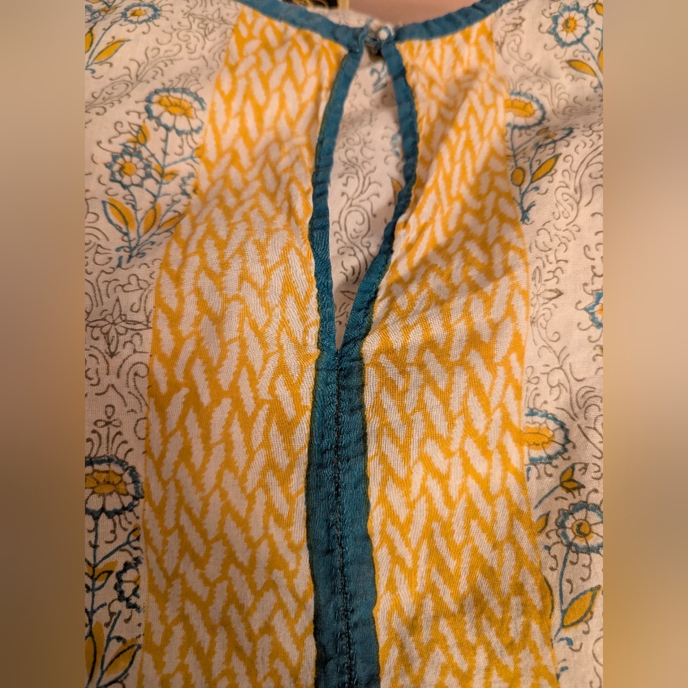 EUC πβ€οΈROBERTA ROLLER RABBITβ€οΈπ BOHO TUNIC DRESS π 3/4 Sleevesπ COTTONπSz S - Picture 3 of 7